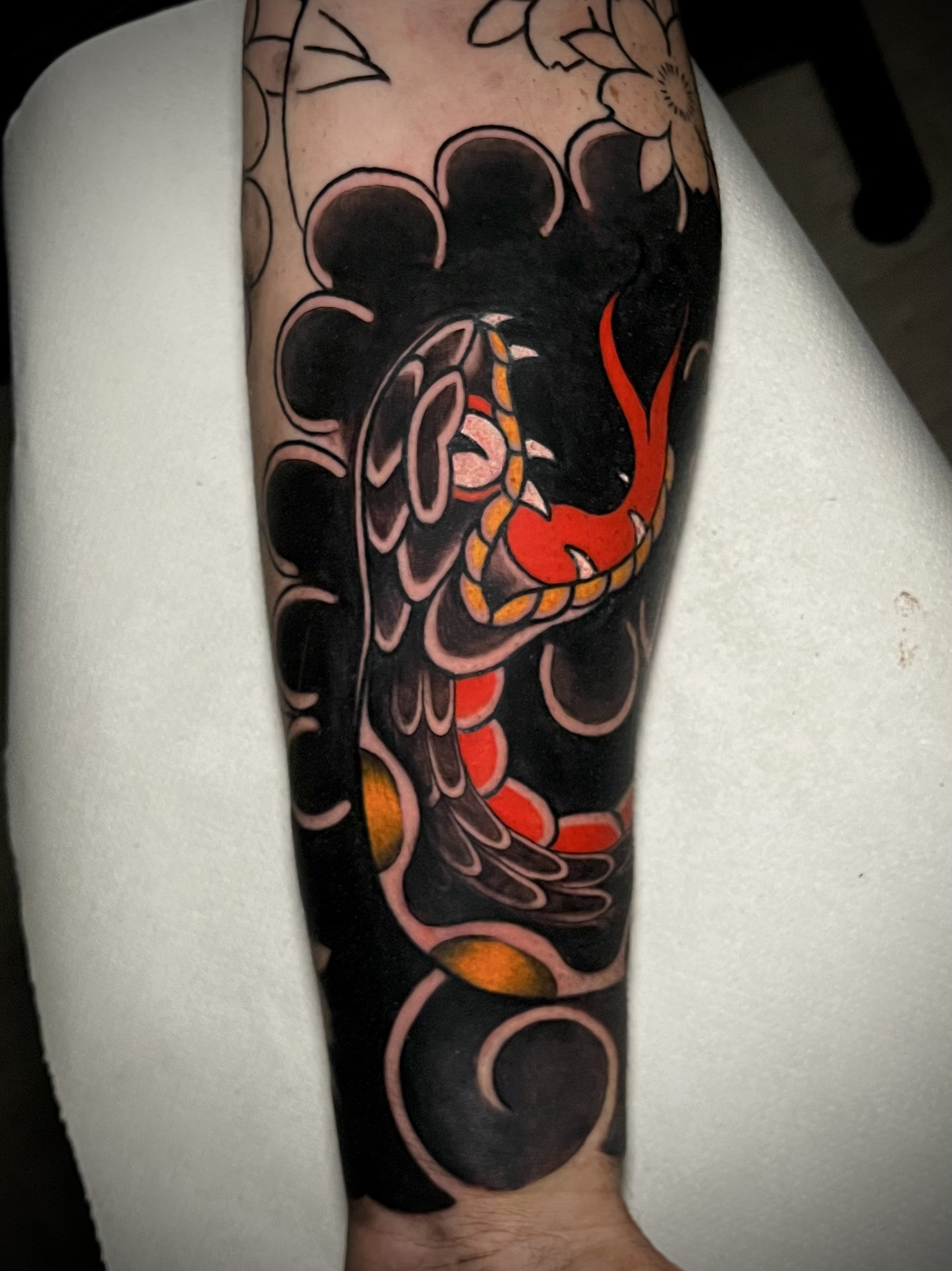 Blackwork celestial design